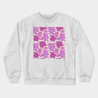 Pink Flowers and leaves Crewneck Sweatshirt